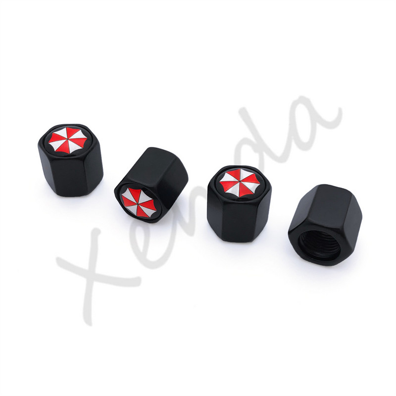 4Pcs Umbrella Corporation Protuprovalni kotači za automobilske kotače Kapice ventila za gume Navlake za naplatke guma Zračna prašina za motocikle Dodatna oprema za kamione