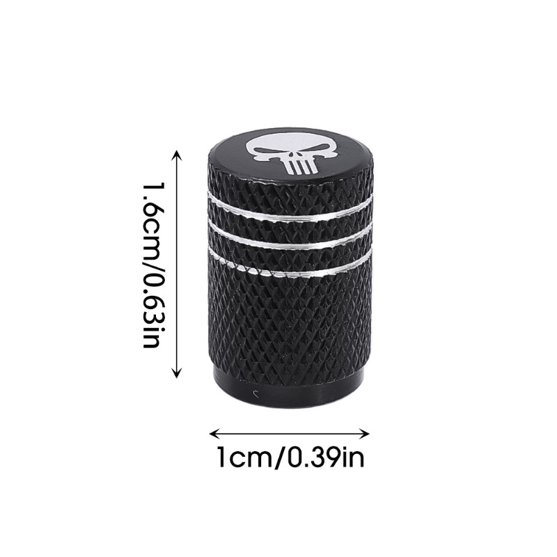 4 tk pealuu mustriga rehvi klapikorgid, auto mootorratta alumiiniumsulamist tolmukindel kate ratta rehvi varre klapi kork