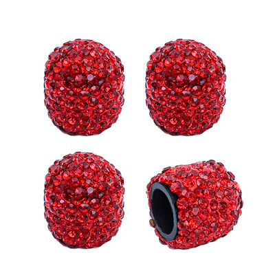 4 tk Rhinestonest läikivad rehvi klapivarre korgid Teemant Bling Bling auto ratta klapikaane kaunistus tolmukindel kork rehvitarvikud