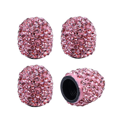 4 tk Rhinestonest läikivad rehvi klapivarre korgid Teemant Bling Bling auto ratta klapikaane kaunistus tolmukindel kork rehvitarvikud