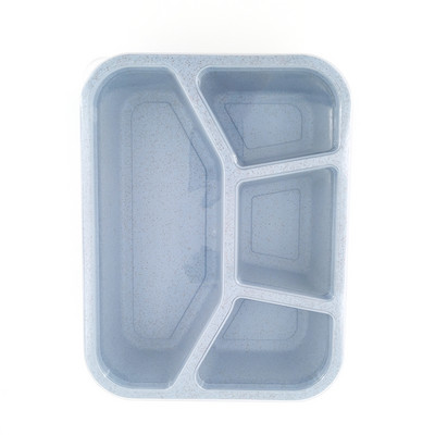 Mikrohullámú ebédlődoboz 4 rács Búzaszalma étkészlet Élelmiszertároló konténer Gyermek Iskola Hordozható Bento Doboz BPA Ingyenes Gyerekeszközök