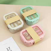 Praktiline kergesti puhastatav, mugav kahe kambriga Bento konteiner lauanõudega koolitarvetega Bento Case lõunasöögikarbiga