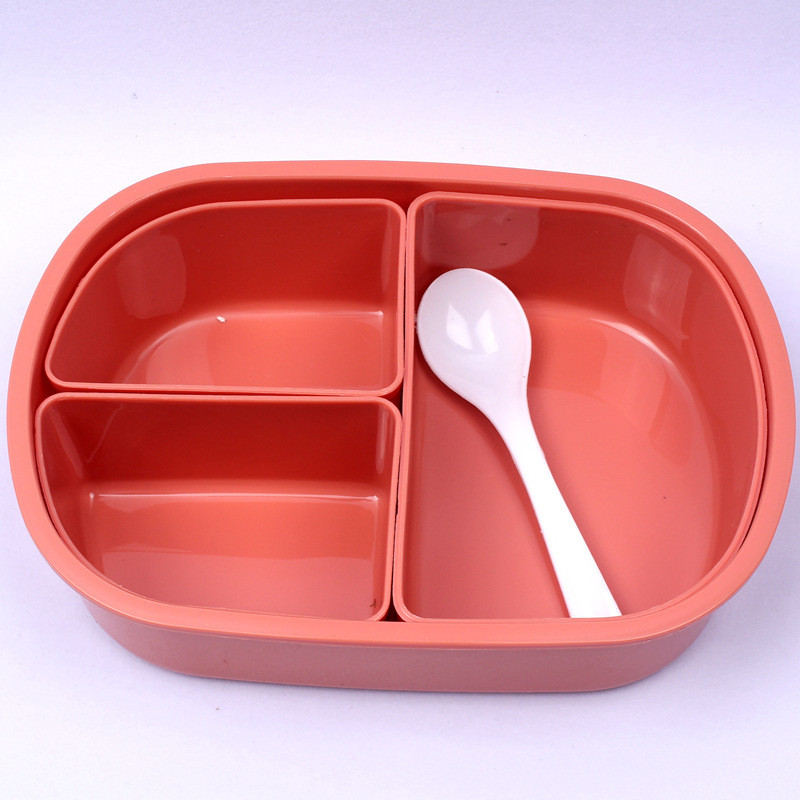 Kutija za ručak za djecu s tri rešetke Kutija za ručak u mikrovalnoj pećnici Crtani mali svježi studentski uredski ručak Bento Kontejner za pohranu hrane