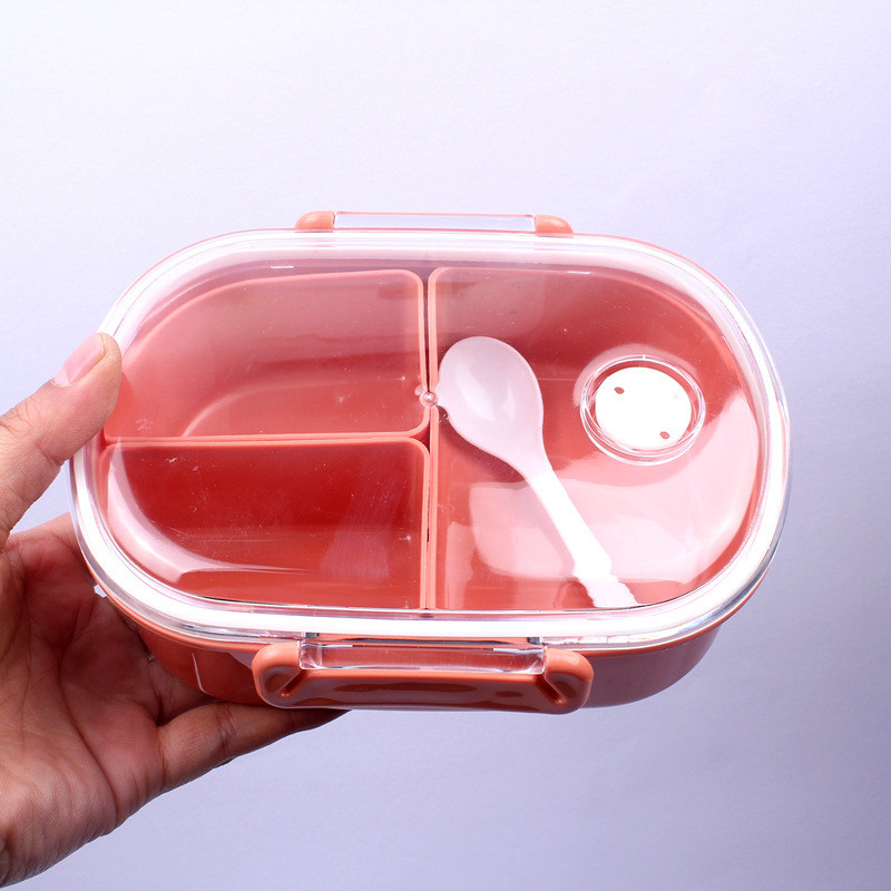 Kutija za ručak za djecu s tri rešetke Kutija za ručak u mikrovalnoj pećnici Crtani mali svježi studentski uredski ručak Bento Kontejner za pohranu hrane