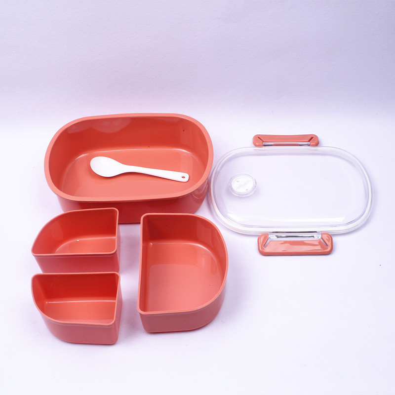 Kutija za ručak za djecu s tri rešetke Kutija za ručak u mikrovalnoj pećnici Crtani mali svježi studentski uredski ručak Bento Kontejner za pohranu hrane