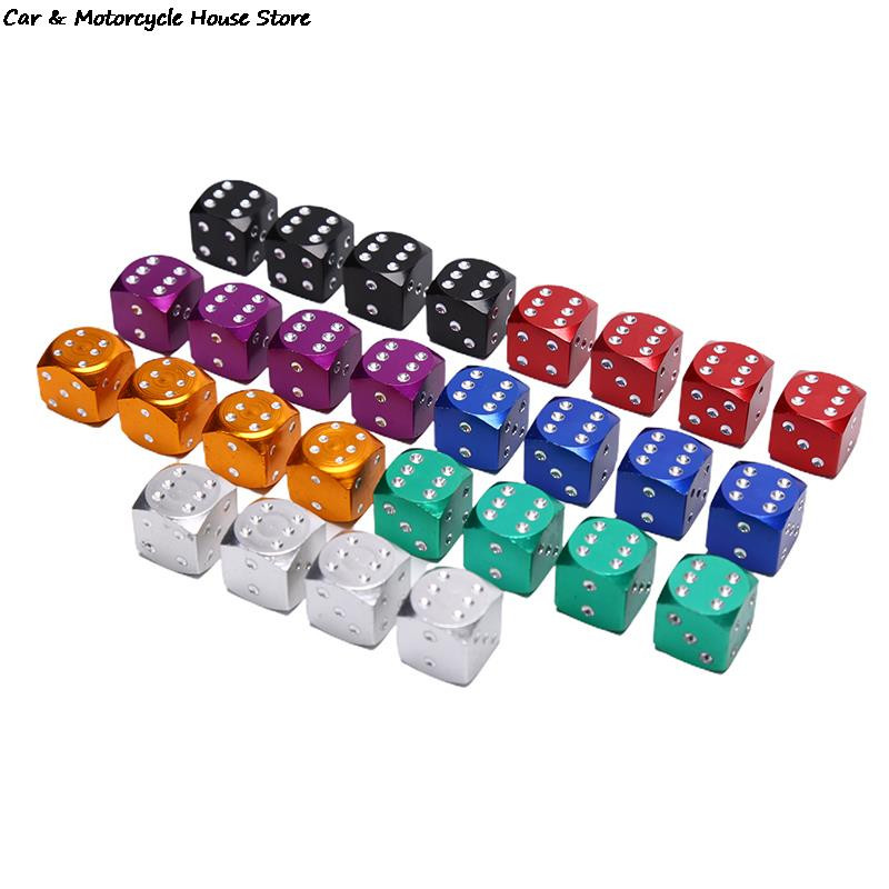 4 tk täringukujuline auto veoauto rattarehv õhuklapi varre kate Jalgratta klapi tarvikud