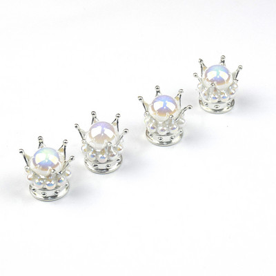 4 tk Crown Bling Diamond autorehvi õhuklapi varrekorgid Auto ratta varre õhuklapi tolmukatted veoauto mootorratta tolmukindlad korgid