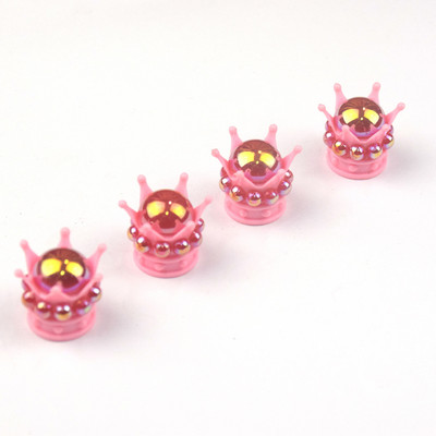 4 tk Crown Bling Diamond autorehvi õhuklapi varrekorgid Auto ratta varre õhuklapi tolmukatted veoauto mootorratta tolmukindlad korgid