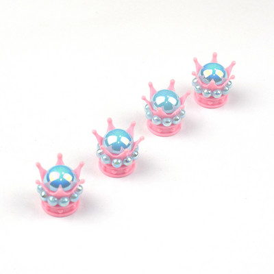 4 tk Crown Bling Diamond autorehvi õhuklapi varrekorgid Auto ratta varre õhuklapi tolmukatted veoauto mootorratta tolmukindlad korgid