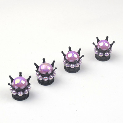 4 tk Crown Bling Diamond autorehvi õhuklapi varrekorgid Auto ratta varre õhuklapi tolmukatted veoauto mootorratta tolmukindlad korgid