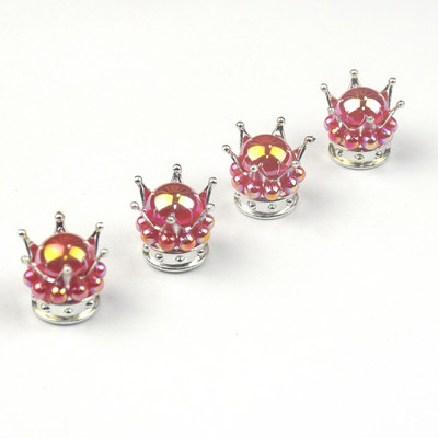 4 tk Crown Bling Diamond autorehvi õhuklapi varrekorgid Auto ratta varre õhuklapi tolmukatted veoauto mootorratta tolmukindlad korgid