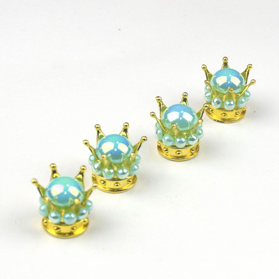 4 tk Crown Bling Diamond autorehvi õhuklapi varrekorgid Auto ratta varre õhuklapi tolmukatted veoauto mootorratta tolmukindlad korgid