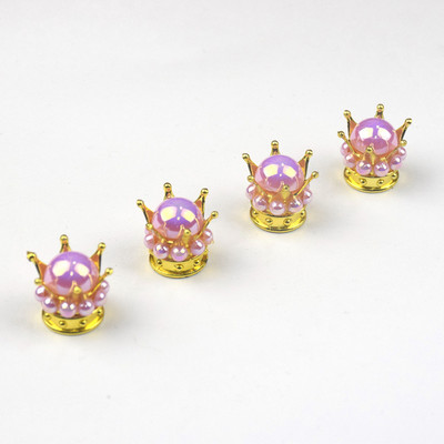 4 tk Crown Bling Diamond autorehvi õhuklapi varrekorgid Auto ratta varre õhuklapi tolmukatted veoauto mootorratta tolmukindlad korgid