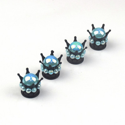 4 tk Crown Bling Diamond autorehvi õhuklapi varrekorgid Auto ratta varre õhuklapi tolmukatted veoauto mootorratta tolmukindlad korgid