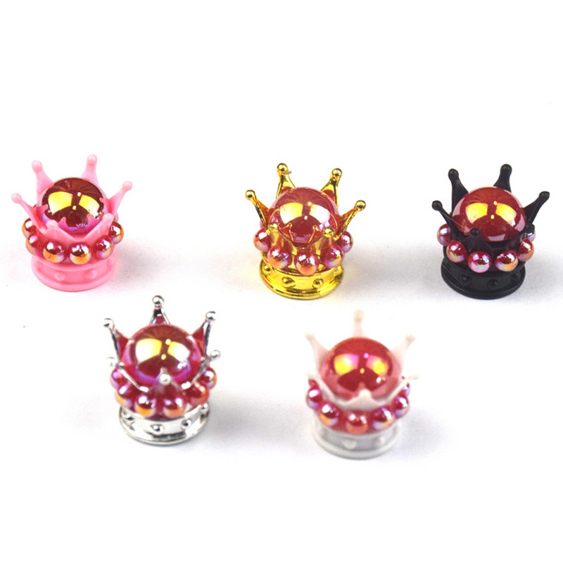 4 tk Crown Bling Diamond autorehvi õhuklapi varrekorgid Auto ratta varre õhuklapi tolmukatted veoauto mootorratta tolmukindlad korgid