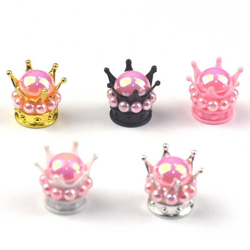 4 tk Crown Bling Diamond autorehvi õhuklapi varrekorgid Auto ratta varre õhuklapi tolmukatted veoauto mootorratta tolmukindlad korgid