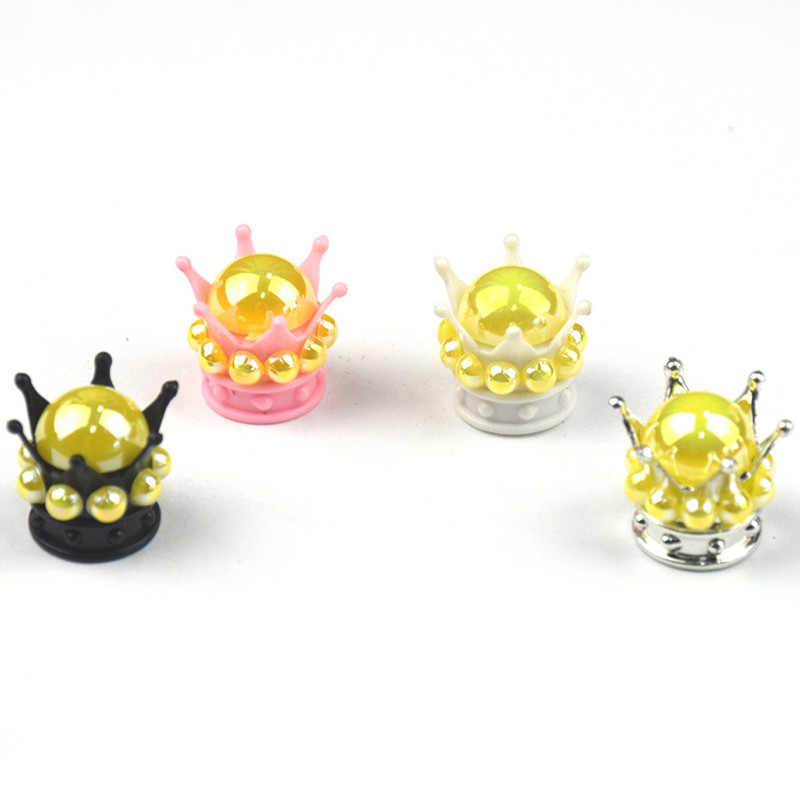 4 tk Crown Bling Diamond autorehvi õhuklapi varrekorgid Auto ratta varre õhuklapi tolmukatted veoauto mootorratta tolmukindlad korgid