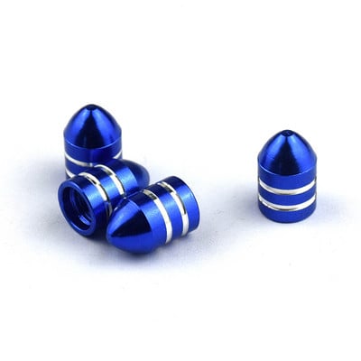 4 τμχ. Πολύχρωμο bullet ελαστικό τροχού αυτοκινήτου Καπάκι βαλβίδας από κράμα αλουμινίου Καπάκια βαλβίδας ελαστικών αυτοκινήτου Καπάκια βαλβίδας ελαστικών τροχών Ελαστικά ελαστικών στελέχους αέρα Καπάκι αεροστεγές καλύμματα