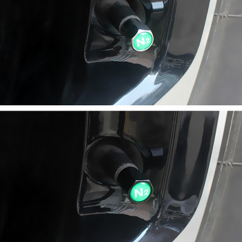 4 τμχ/σετ Nitrogen N2 Πράσινο χάλκινο ελαστικό στελέχους βαλβίδας Καλύμματα Αξεσουάρ αυτοκινήτου Αξεσουάρ αυτοκινήτου Κάλυμμα σκόνης τροχού ελαστικού