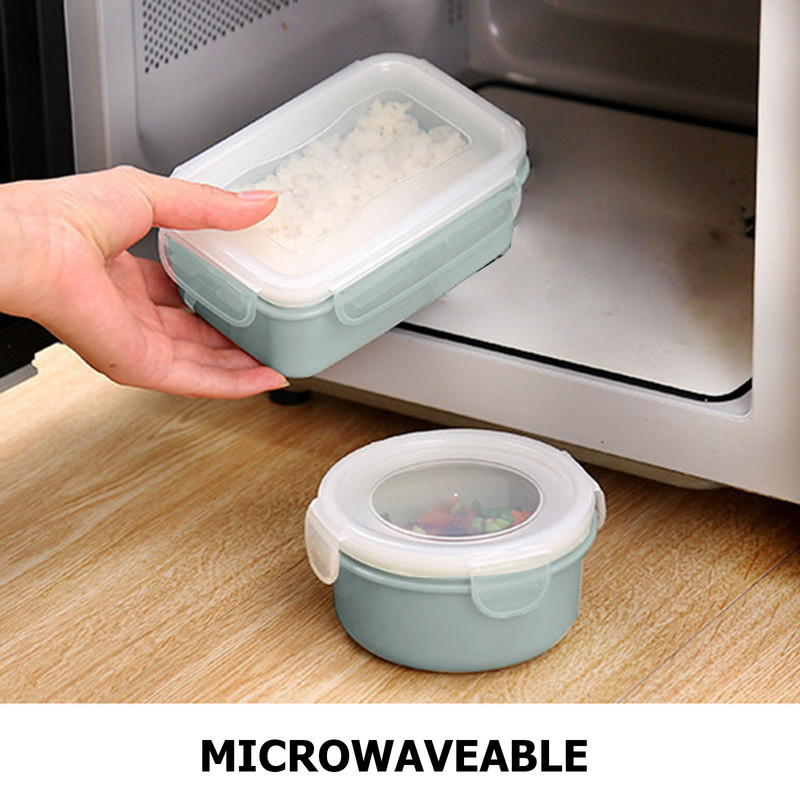 Cutii de prânz noi, rezistente la scurgeri, cu capac, picnic, camping, recipient portabil din plastic pentru depozitarea fructelor, cutie bento pentru copii