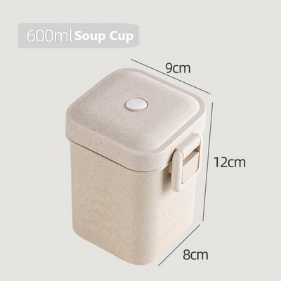 600ml Toidu bento isoleeritud supitass Termose mahutid lõunasöögikarp termo mikrolaineahju sööginõud koolilastele