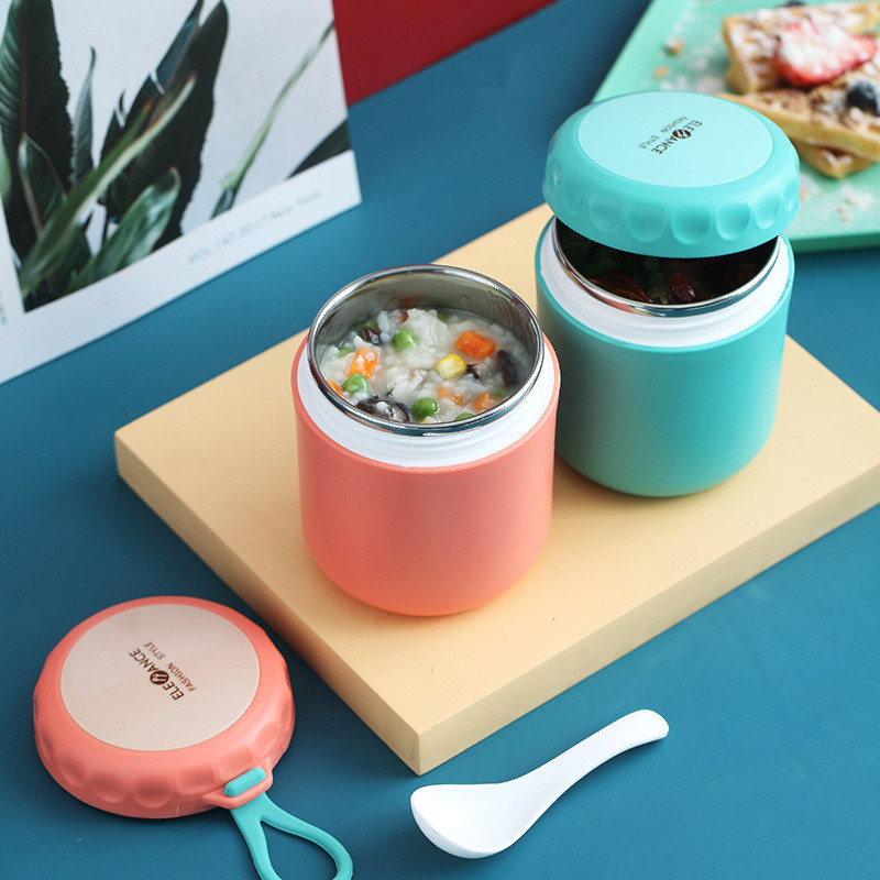 430 ml Toidu termopurgi isoleeritud supitass Termosega konteinerid roostevabast terasest lõunasöögikarbi termohoidja soojana koolilastele lastele
