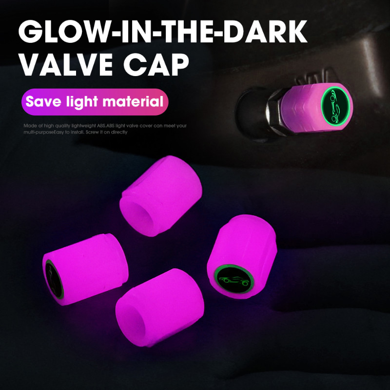 Uus autorehvi helendav roosa lilla klapikork tolmukindel kate auto mootorratta rehvi velje varre öösel helendavad mütsid