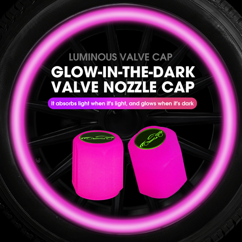 Uus autorehvi helendav roosa lilla klapikork tolmukindel kate auto mootorratta rehvi velje varre öösel helendavad mütsid