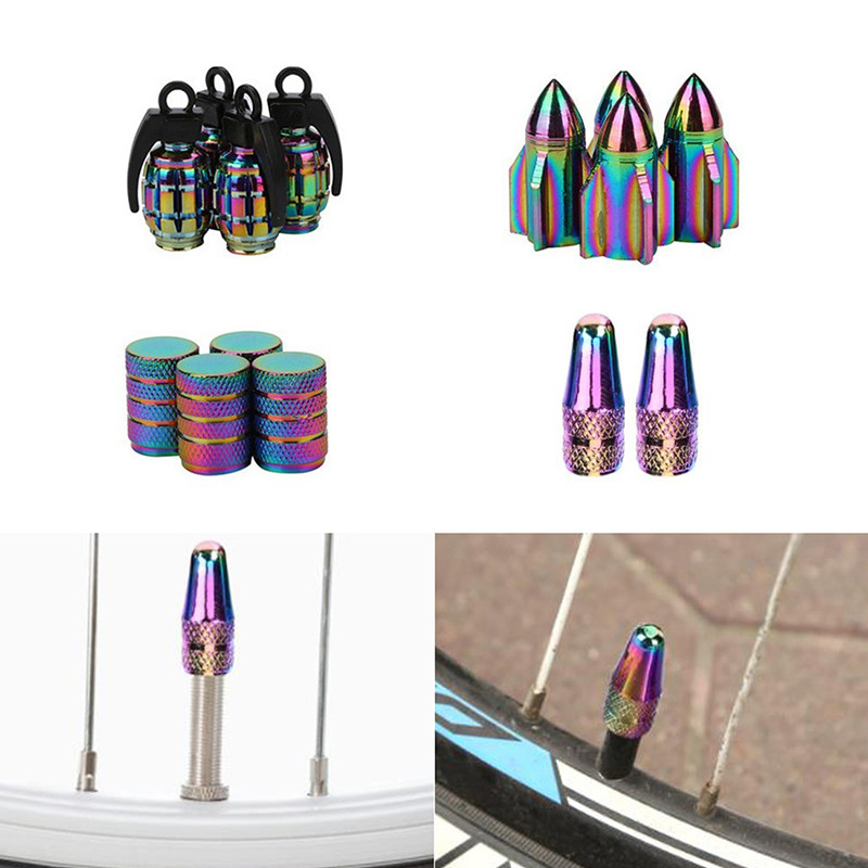 Rainbow Bike Presta kapica ventila MTB obruč kotača Kapice zračnih ventila vretena gume Biciklističke aluminijske kapice tlačnih ventila Poklopac za prašinu 2 kom