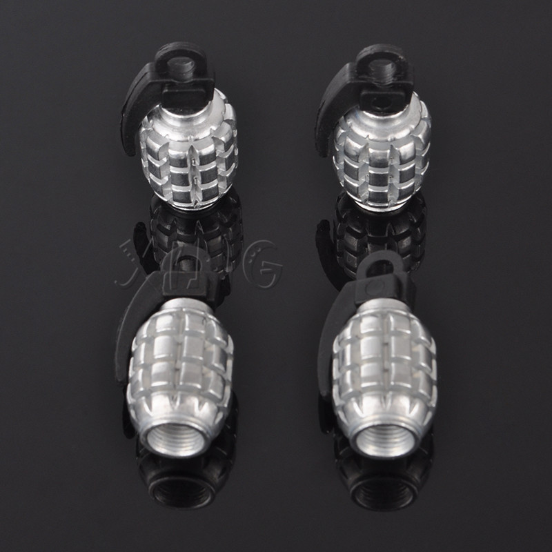 4vnt./komplektas Juokingi automobilių ratų padangų vožtuvų dangteliai padangos oro gaubtelio koto apsauga nuo dulkių BMW Mercedes VW Audi Ford granatų stiliaus priedai