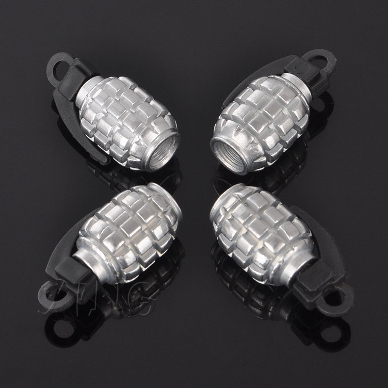 4vnt./komplektas Juokingi automobilių ratų padangų vožtuvų dangteliai padangos oro gaubtelio koto apsauga nuo dulkių BMW Mercedes VW Audi Ford granatų stiliaus priedai