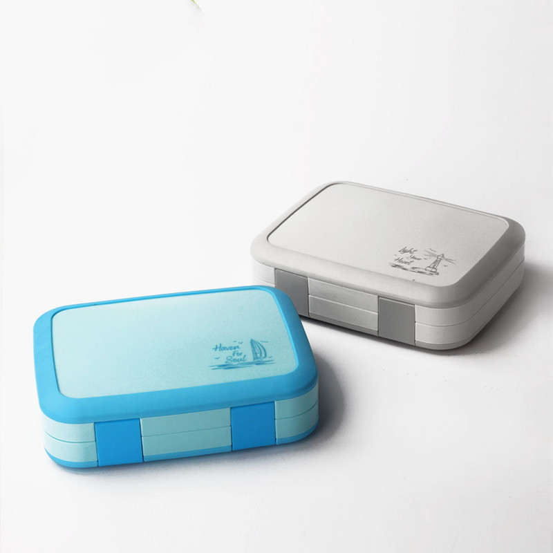 800ml Πολυλειτουργικό στεγανό Bento Box με θήκες PP Picnic Fruit Lunch Box Δοχείο για Office School Food Box