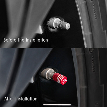 4бр. Оформление на автомобила Капачки на клапани за гуми Декор Автомобилен алуминиев прахоустойчив капак Капачка на клапан на стеблото на гумата на колелото за Citroen C4L DS3 C3 C5 C4