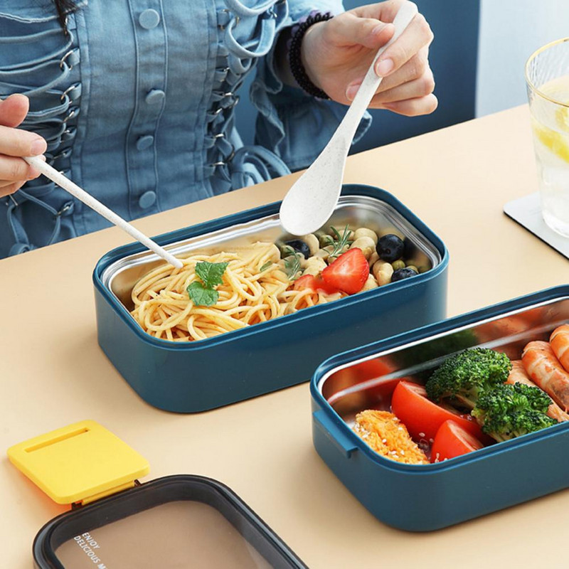 Bento držač 1500ML Bento kutija Zatvaranje kopčom Otvor za zrak Podignuto dno Brtveni poklopac otporan na toplinu Nepropusni Kuhinjski dodatak koji štedi prostor