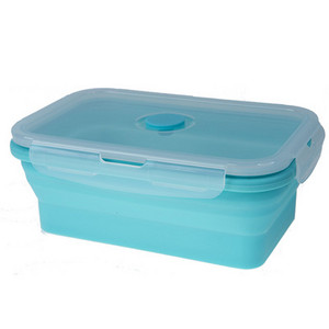 FDA 350/500/800ML Bento kutija za mikrovalnu pećnicu Silikonska sklopiva kutija za ručak, prijenosna plastična posuda za salatu, voće i hranu Kutija za pohranu