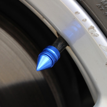 4 бр./компл. Алуминиеви капачки на клапани за гуми на автомобилни колела Автомобилни конусовидни мотоциклети Прахоустойчиви херметични въздушни капаци на стеблото Автомобилни аксесоари