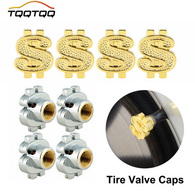 4/8 buc. Capace supape anvelope, simbol dolar roata anvelope capace roata anvelope capac stil auto pentru masina, SUV, camion, bicicleta, motocicleta