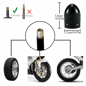TQQTQQ 4/8 бр. Универсални капачки на стеблото на клапаните на гумите на автомобила Алуминиеви за велосипеди Автомобили Камиони Мотоциклети Капачки на вентили за гуми на велосипедни колела