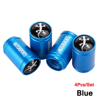 TQQTQQ 4Pcs/Set aluminijske legure Gecko Style kapa ventila gume Kapice ventila ventila kotača za automobile