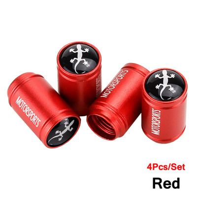 TQQTQQ 4Pcs/Set aluminijske legure Gecko Style kapa ventila gume Kapice ventila ventila kotača za automobile