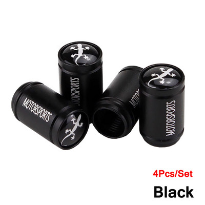 TQQTQQ 4Pcs/Set aluminijske legure Gecko Style kapa ventila gume Kapice ventila ventila kotača za automobile