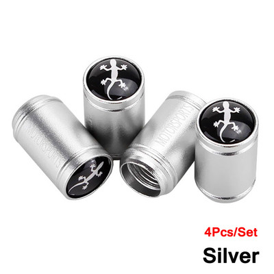 TQQTQQ 4Pcs/Set aluminijske legure Gecko Style kapa ventila gume Kapice ventila ventila kotača za automobile