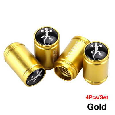 TQQTQQ 4Pcs/Set aluminijske legure Gecko Style kapa ventila gume Kapice ventila ventila kotača za automobile