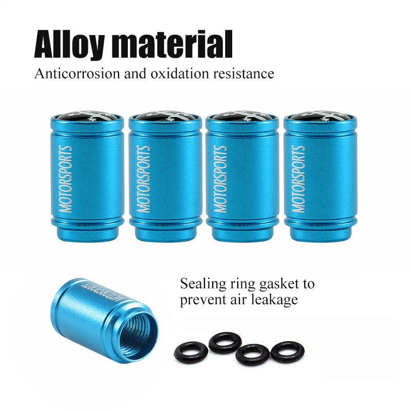 TQQTQQ 4Pcs/Set aluminijske legure Gecko Style kapa ventila gume Kapice ventila ventila kotača za automobile