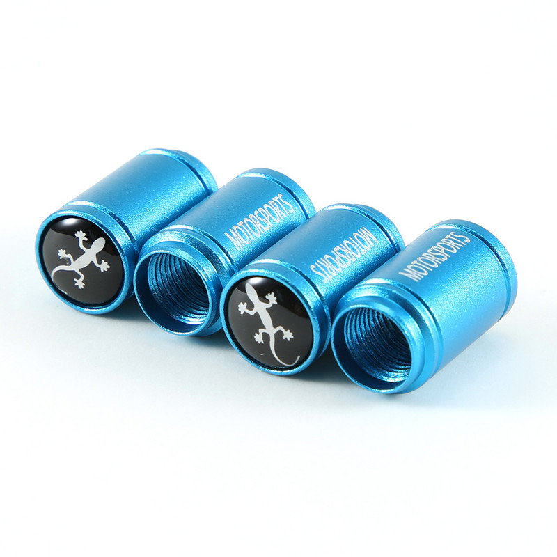 TQQTQQ 4Pcs/Set aluminijske legure Gecko Style kapa ventila gume Kapice ventila ventila kotača za automobile