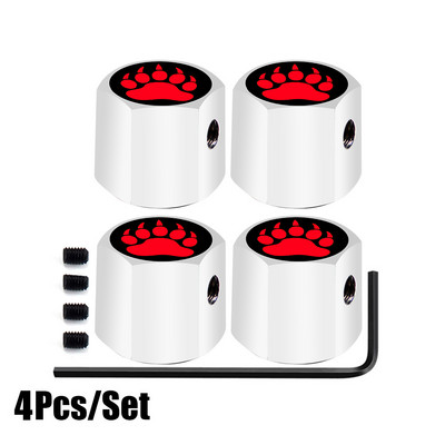 1 set čepova ventila za gume protiv krađe, metalnih s gumenim prstenom, poklopca otpornog na prašinu, univerzalnog za automobile, bicikle, motocikle