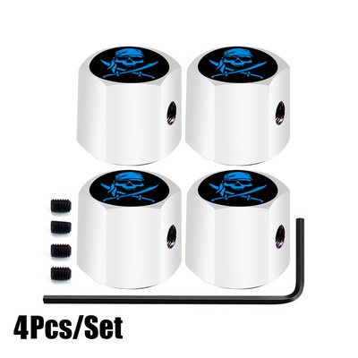 1 set čepova ventila za gume protiv krađe, metalnih s gumenim prstenom, poklopca otpornog na prašinu, univerzalnog za automobile, bicikle, motocikle