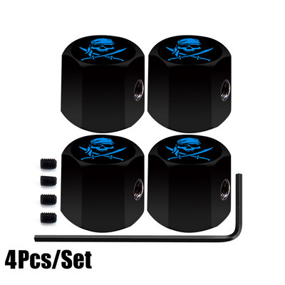 1 set čepova ventila za gume protiv krađe, metalnih s gumenim prstenom, poklopca otpornog na prašinu, univerzalnog za automobile, bicikle, motocikle