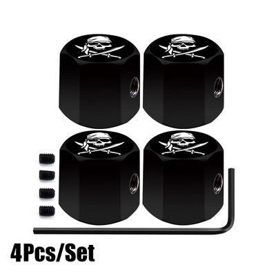 1 set čepova ventila za gume protiv krađe, metalnih s gumenim prstenom, poklopca otpornog na prašinu, univerzalnog za automobile, bicikle, motocikle