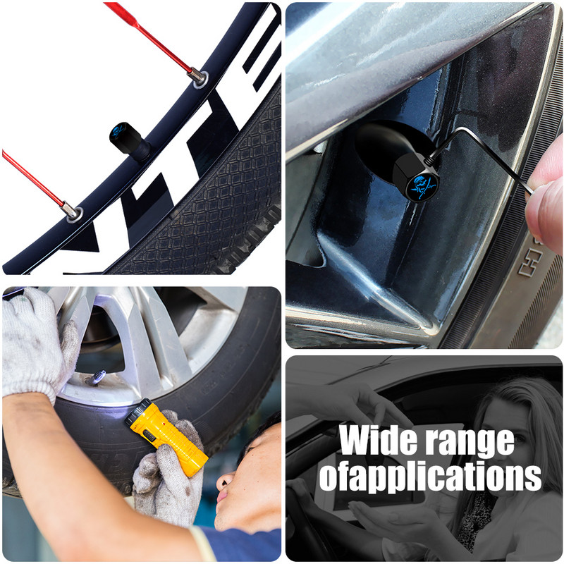 1 set čepova ventila za gume protiv krađe, metalnih s gumenim prstenom, poklopca otpornog na prašinu, univerzalnog za automobile, bicikle, motocikle